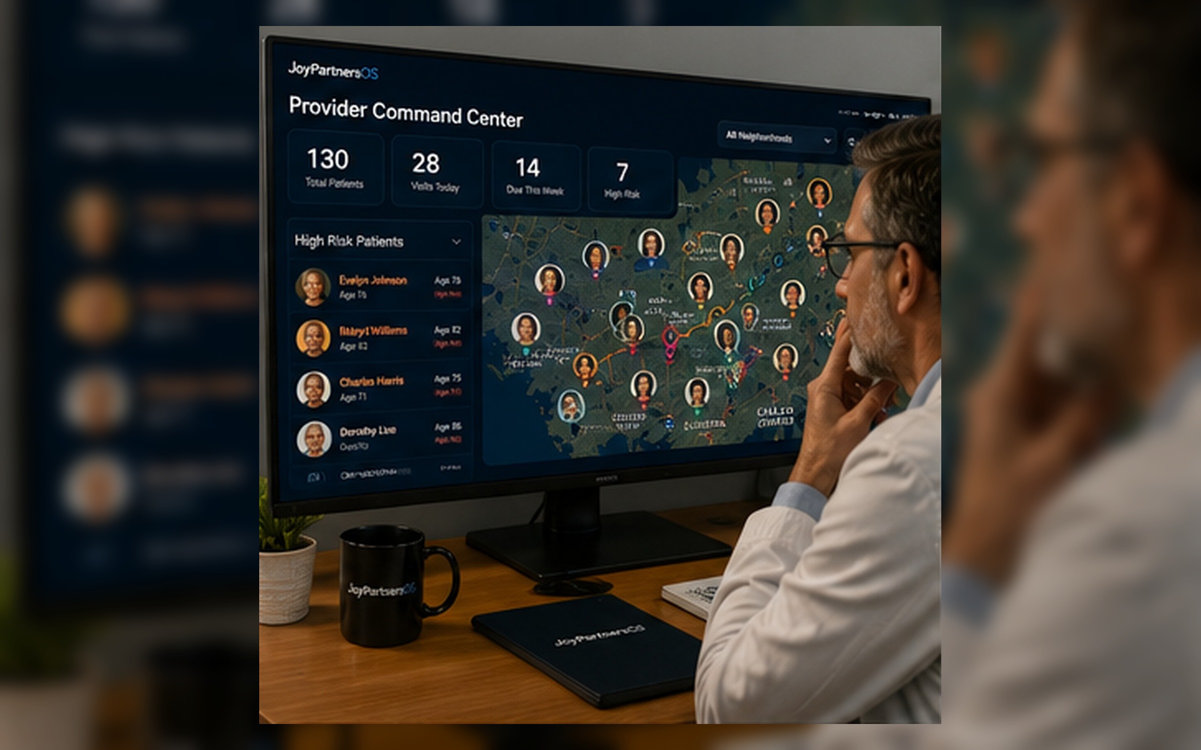 Provider command center dashboard reference visual